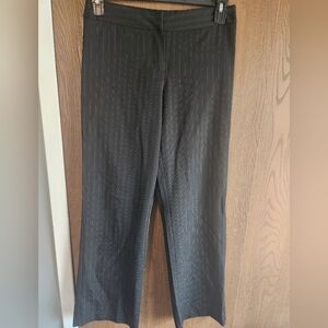 Elegant Black Pinstripe Women's Trousers